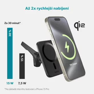 Epico Qi2 Mag+ ultra tenká autonabíječka - černá Epico Qi2 Mag+ ultra tenká autonabíječka - černá