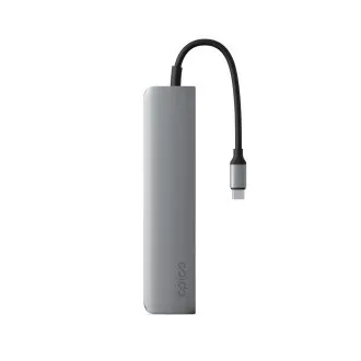 Epico 6v1 hliníkový USB-C 8K hub - šedá