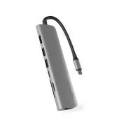 Epico 7v1 Multimedi Hub 8K s USB-C konekt. - šedá