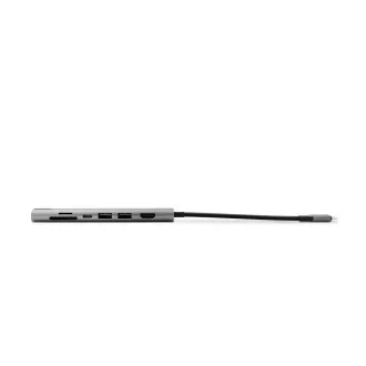 Epico 7v1 Multimedi Hub 8K s USB-C konekt. - šedá
