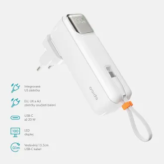 Epico 2in1 5000mAh powerbanka a adaptér ET30 Epico 2in1 5000mAh powerbanka a adaptér ET30