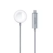 Epico USB-C Charger Apple Watch 1,2m - stříbrná