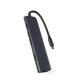 Epico 7v1 hliníkový USB-C 8K hub - inkoustová Epico 7v1 hliníkový USB-C 8K hub - inkoustová