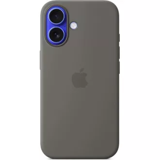 iPhone 16 Plus Silicone Case with MS - Stone Gray iPhone 16 Plus Silicone Case with MS - Stone Gray
