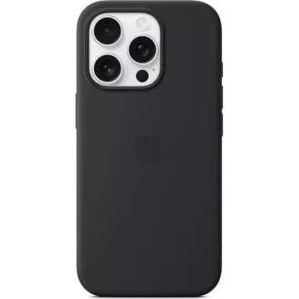 iPhone 16 Pro Silicone Case with MS - Black iPhone 16 Pro Silicone Case with MS - Black