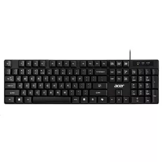 Acer AKW100/Drátové USB-A/CZ-SK layout/Černá