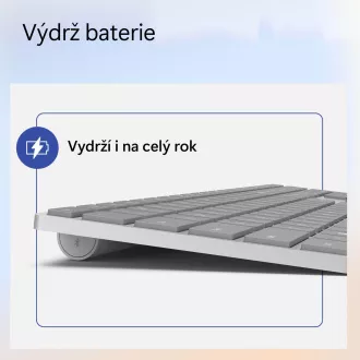 Microsoft Surface Keyboard (2. edice)/Bezdrátová Bluetooth/US layout/Šedá Microsoft Surface Keyboard (2. edice)/Bezdrátová Bluetooth/US layout/Šedá