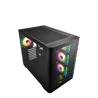FSP M580-BA/Midi Tower/Transpar./Černá