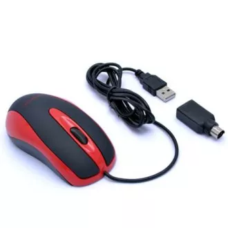AMEI AM-M801/Kancelářská/Optická/800 DPI/Drátová USB/Černá-červená AMEI AM-M801/Kancelářská/Optická/800 DPI/Drátová USB/Černá-červená
