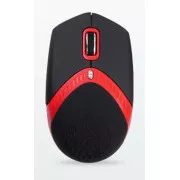 AMEI AM-M101R/Ergonomická/Optická/1 600 DPI/Drátová USB/Černá-červená