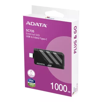 ADATA SC735/1TB/SSD/Externí/Šedá/5R ADATA SC735/1TB/SSD/Externí/Šedá/5R