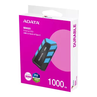 ADATA SD820/1TB/SSD/Externí/Modrá/5R