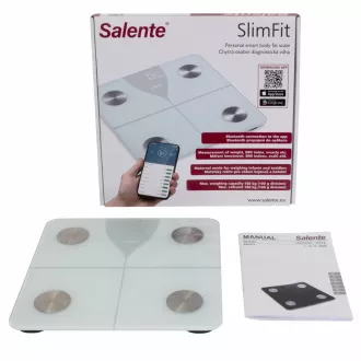Salente SlimFit, chytrá osobní diagnostická fitness váha, Bluetooth, bílá Salente SlimFit, chytrá osobní diagnostická fitness váha, Bluetooth, bílá