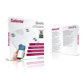Salente SlimFit, chytrá osobní diagnostická fitness váha, Bluetooth, bílá Salente SlimFit, chytrá osobní diagnostická fitness váha, Bluetooth, bílá