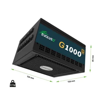 EVOLVEO G1000/1000W/ATX 3.0/80PLUS Gold/Modular