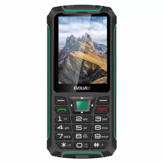 EVOLVEO StrongPhone W4, IP68 odolný Dual SIM telefon, 2,8"LCD, 2500mAh, Powerbanka, černo-zelený EVOLVEO StrongPhone W4, IP68 odolný Dual SIM telefon, 2,8"LCD, 2500mAh, Powerbanka, černo-zelený