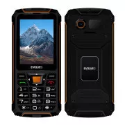 EVOLVEO StrongPhone Z6, IP68 odolný Dual SIM telefon, 2,8"LCD, 4000mAh, Powerbanka, černo-oranžový