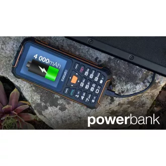 EVOLVEO StrongPhone Z6, IP68 odolný Dual SIM telefon, 2,8"LCD, 4000mAh, Powerbanka, černo-oranžový