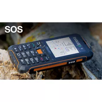 EVOLVEO StrongPhone Z6, IP68 odolný Dual SIM telefon, 2,8"LCD, 4000mAh, Powerbanka, černo-oranžový