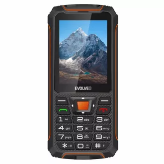 EVOLVEO StrongPhone Z6, IP68 odolný Dual SIM telefon, 2,8"LCD, 4000mAh, Powerbanka, černo-oranžový