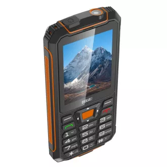 EVOLVEO StrongPhone Z6, IP68 odolný Dual SIM telefon, 2,8"LCD, 4000mAh, Powerbanka, černo-oranžový
