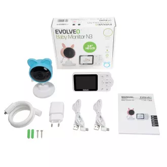 EVOLVEO Baby Monitor N3, dětská videochůvička, modrá EVOLVEO Baby Monitor N3, dětská videochůvička, modrá