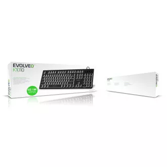 EVOLVEO K1010, klávesnice s bílým podsvícením, EVOLVEO K1010, klávesnice s bílým podsvícením,