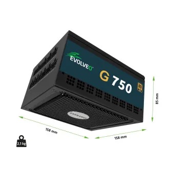EVOLVEO G750,750W,ATX3.1,14cm,aPFC,80+GOLD,3YRW EVOLVEO G750,750W,ATX3.1,14cm,aPFC,80+GOLD,3YRW
