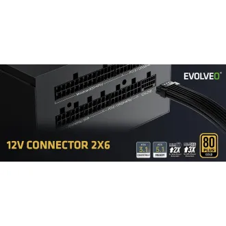 EVOLVEO G750,750W,ATX3.1,14cm,aPFC,80+GOLD,3YRW EVOLVEO G750,750W,ATX3.1,14cm,aPFC,80+GOLD,3YRW