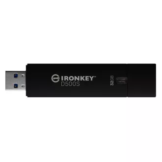 Kingston Ironkey D500S/32GB/USB 3.2/USB-A/Černá Kingston Ironkey D500S/32GB/USB 3.2/USB-A/Černá