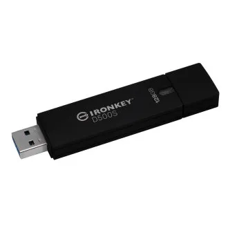 Kingston Ironkey D500S/128GB/USB 3.2/USB-A/Černá