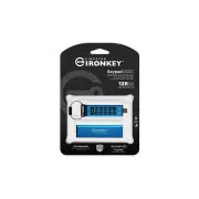 Kingston Ironkey Keypad 200C/128GB/USB 3.0/USB-C/Modrá