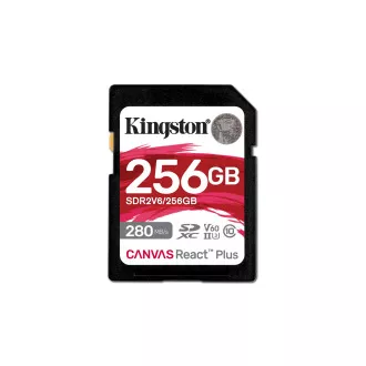 Kingston Canvas React Plus/SDXC/256GB/UHS-II U3 / Class 10 Kingston Canvas React Plus/SDXC/256GB/UHS-II U3 / Class 10
