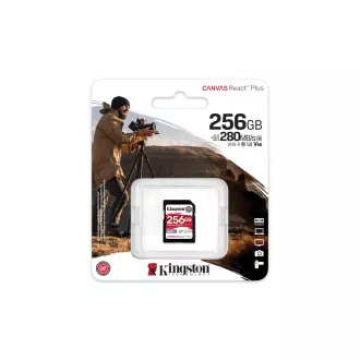 Kingston Canvas React Plus/SDXC/256GB/UHS-II U3 / Class 10 Kingston Canvas React Plus/SDXC/256GB/UHS-II U3 / Class 10