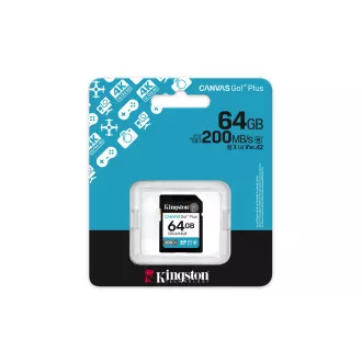Kingston Canvas Go Plus/SDXC/64GB/UHS-I U3 / Class 10 Kingston Canvas Go Plus/SDXC/64GB/UHS-I U3 / Class 10
