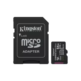 Kingston Canvas Select Plus/Micro SDXC/64GB/UHS-I U1 / Class 10/+ Adaptér