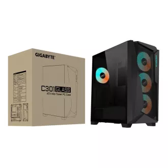 GIGABYTE C301 GLASS/Midi Tower/Transpar./Černá GIGABYTE C301 GLASS/Midi Tower/Transpar./Černá