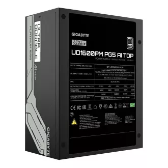 GIGABYTE UD1600PM PG5 AI TOP/1600W/ATX 3.1/80PLUS Platinum/Modular/Retail GIGABYTE UD1600PM PG5 AI TOP/1600W/ATX 3.1/80PLUS Platinum/Modular/Retail