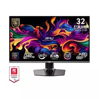 MSI MPG/322URX/31,5"/QD-OLED/4K UHD/240Hz/0,03ms/Černá/3R MSI MPG/322URX/31,5"/QD-OLED/4K UHD/240Hz/0,03ms/Černá/3R