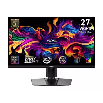 MSI MAG/271QP X28/26,5"/QD-OLED/QHD/280Hz/0,03ms/Černá/3R MSI MAG/271QP X28/26,5"/QD-OLED/QHD/280Hz/0,03ms/Černá/3R