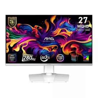 MSI MAG/272QPW X28/26,5"/QD-OLED/QHD/280Hz/0,03ms/Bílá/3R MSI MAG/272QPW X28/26,5"/QD-OLED/QHD/280Hz/0,03ms/Bílá/3R