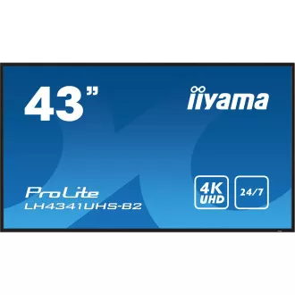 43" iiyama LH4341UHS-B2:IPS,4K UHD,500cd,repro 43" iiyama LH4341UHS-B2:IPS,4K UHD,500cd,repro
