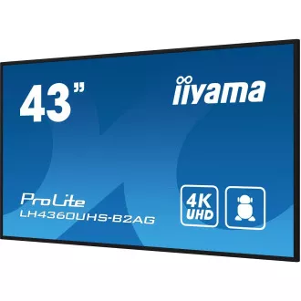 43" iiyamaLH4360UHS-B2AG:VA,4K UHD,Android,24/7 43" iiyamaLH4360UHS-B2AG:VA,4K UHD,Android,24/7