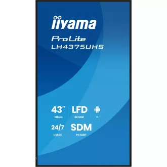 43" iiyama LH4375UHS-B2AG:IPS,4K UHD,Android,24/7 43" iiyama LH4375UHS-B2AG:IPS,4K UHD,Android,24/7