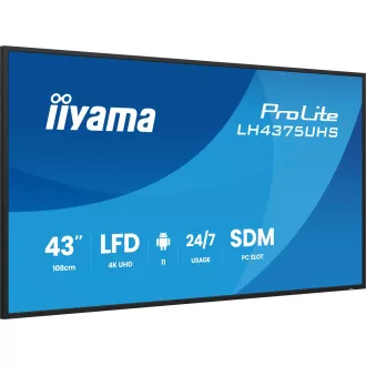 43" iiyama LH4375UHS-B2AG:IPS,4K UHD,Android,24/7 43" iiyama LH4375UHS-B2AG:IPS,4K UHD,Android,24/7