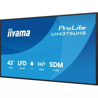43" iiyama LH4375UHS-B2AG:IPS,4K UHD,Android,24/7 43" iiyama LH4375UHS-B2AG:IPS,4K UHD,Android,24/7