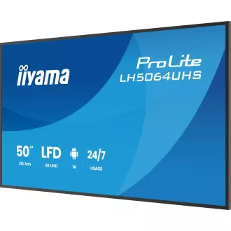 50" iiyama LH5064UHS-B1AG:VA,4K UHD,Android, 24/7 50" iiyama LH5064UHS-B1AG:VA,4K UHD,Android, 24/7