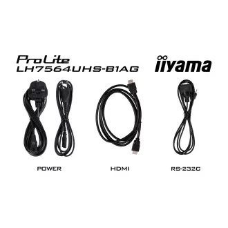 75" iiyama LH7564UHS-B1AG:VA, 4K UHD,Android,24/7 75" iiyama LH7564UHS-B1AG:VA, 4K UHD,Android,24/7