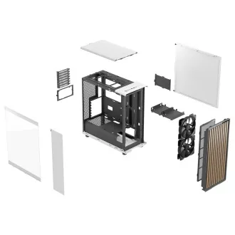 Fractal Design North Chalk White TG Clear/Midi Tower/Transpar./Bílá Fractal Design North Chalk White TG Clear/Midi Tower/Transpar./Bílá