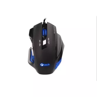 C-TECH Akantha/Herní/Optická/Pro praváky/2 400 DPI/Drátová USB/Modrá